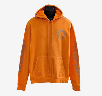 CHROME HEARTS Horseshoe Glitter Hoodie Größe M Orange 157178891 [P]