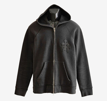 CHROME HEARTS Hoodie mit Reißverschluss M Schwarz I7JS60UB 157216581 [P]
