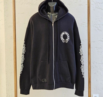 CHROME HEARTS ホースシュー フードジップアップ 未使用 ブラック HRB258111C 154808512 [P]