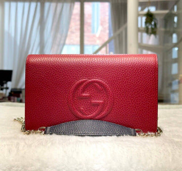 GUCCI Soho Ketten WOC Tasche Crossbody Rot 407041 E041204 153851961 [P]