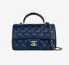 CHANEL Classic Top Handle Flap Bag New Mini Navy 55U8NKLC 157179405 [P]