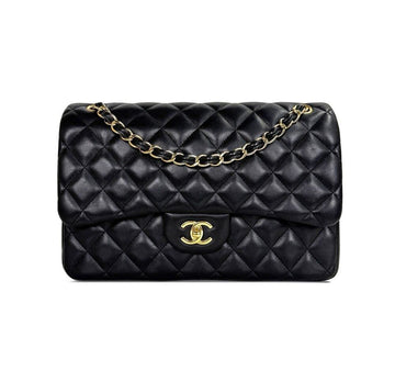 CHANEL クラシック ジャンボ ブラックラムスキン 27番 PWZAY044 156312092 [P]