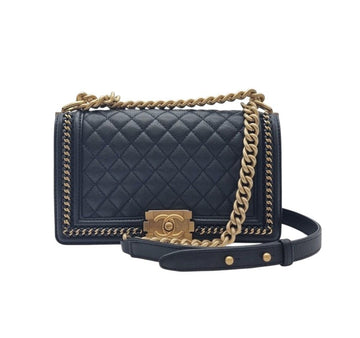 CHANEL Caviar Boy Shoulder Bag 151516854 [P]