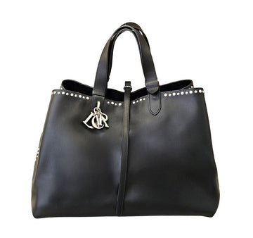 DIOR 未使用のブラックスタッズカーフスキン トートバッグ ZRCDVF53 155010463 [P]