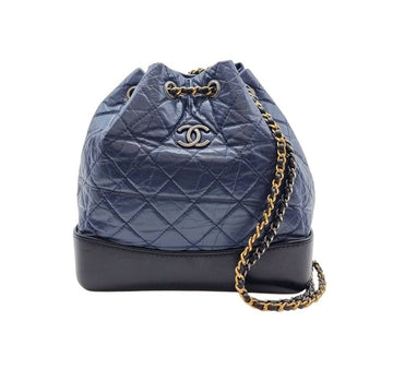 CHANEL Gabrielle Quilted Backpack Navy CHB042248 151517173 [P]