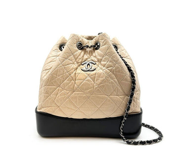 CHANEL Gabrielle Backpack Beige 27 B1210C105 151517114 [P]