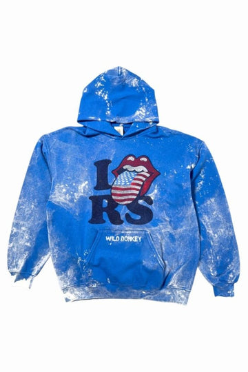 WILD DONKEY Bleached Royal Rolling Stones Collaboration Hoodie FC01 708 2063 158280427 [P]