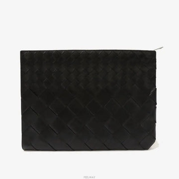 BOTTEGA VENETA Multi-Pattern Weaving Clutch Large Black 9484357359 158281145 [P]