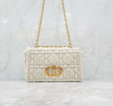Dior Shearling Caro Shoulder Bag Medium 155231064 [P]