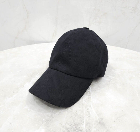 Louis Vuitton Black Monogram Denim Essential Baseball Cap 58 116432133 [P]