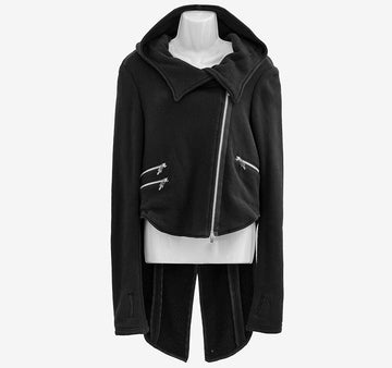 CHROME HEARTS xs diagonale Dagger Zip-Hoodie XS Schwarz DP2HZMFC 158332815 [P]