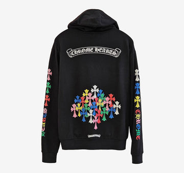 CHROME HEARTS Multicolor Semetery Scroll Label Hoodie Größe L Schwarz 158347671 [P]