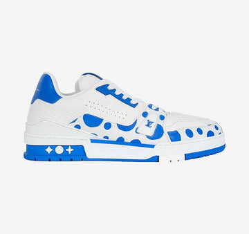 Louis Vuitton Kusama Yayoi Trainer Sneakers White Blue BI5SL4JE 158351396 [P]