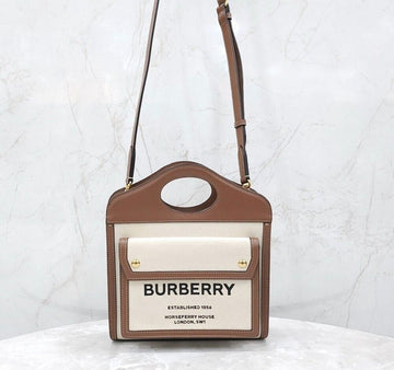 BURBERRY キャンバスツートンポケットミニクロスバッグ 8039361 153794081 [P]