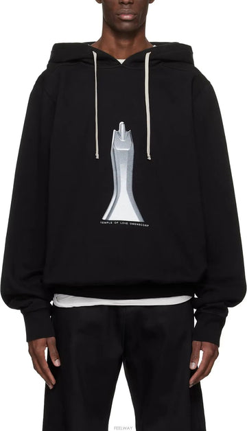 Rick Owens Oversized Hoodie Black Milk 157337474 [P]