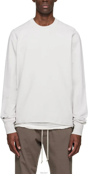 Rick Owens CREWNECK SWEAT Milk Wash 157337534 [P]