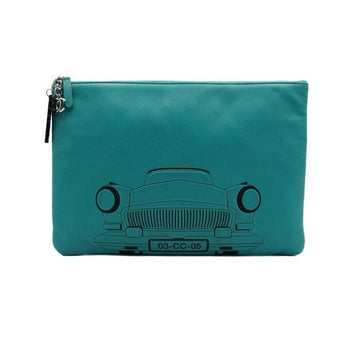 CHANEL Damen Clutch aus geprägtem Lammleder in Smaragd, Havana, Kuba A82593 158357912 [P]