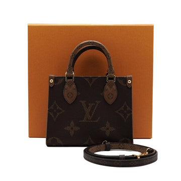 LOUIS VUITTON Monogram Reverse Canvas OnTheGo BB Damen Tote Bag 18x15x8.5 158357921 [P]