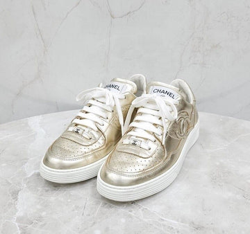CHANEL Schnürschuhe Gold G45079 148971722 [P]