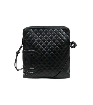 CHANEL ブラックレザーシャンボンショルダーバッグ 63866 158363161 [P]