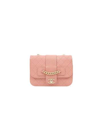 CHANEL ピンク キルティング CC フラップ チェーン ショルダーバッグ 63594 158363167 [P]