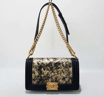 CHANEL ボーイバッグ ミディアム メタリック ゴールド A67086 151168490 [P]