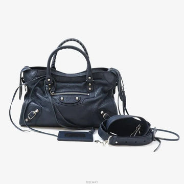 Balenciaga Classic Small City Motor Bag Crossbody Navy 431621 158372264 [P]
