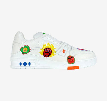 Louis Vuitton Kusama Yayoi Trainer Sneakers White 9UQ6UO5Y 158372761 [P]