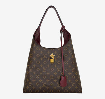 Louis Vuitton Monogram Flower Hobo Bag Burgundy M43547 158372786 [P]