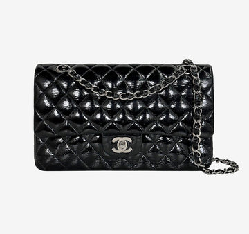 CHANEL Klassische lackierte Flap Bag Medium Schwarz 11. Serie FB2CJ5CT 158372818 [P]
