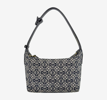 Loewe Cubi Bag Anagram Jacquard Calfskin Small Navy Black GOG4JUX3 158373085 [P]