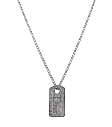 DIOR Cubic Plate Silber Halskette 61575 158375792 [P]