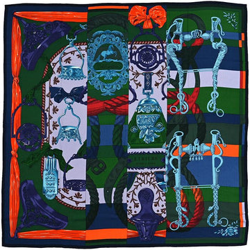 Hermes Della Cavalleria Etriers Silk Cashmere Blend 140 Scarf Muffler aa65643 158378264 [P]