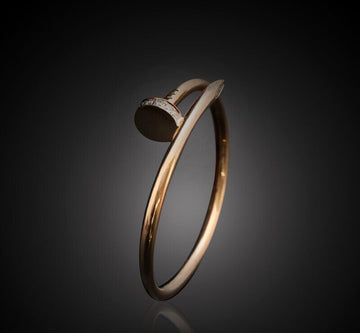 Cartier 18k Juste un Clou 18K Rose Gold Diamond Nail Bracelet 15 76033696 [P]