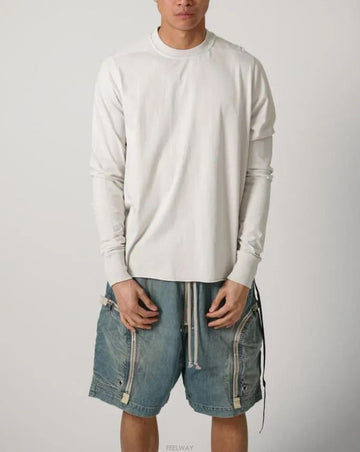 RICK OWENS Crewneck Sweatshirt Milk Wash 157337199 [P]
