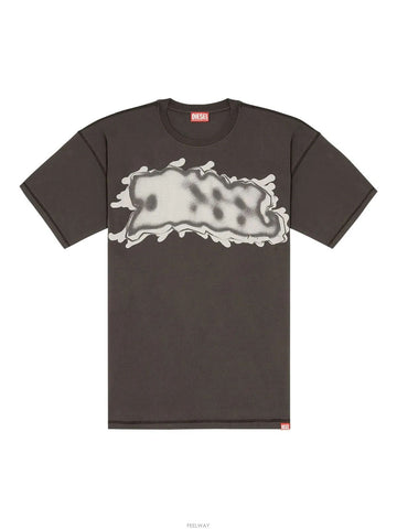 Diesel Short Sleeve T-Shirt Dark Grey A21564 0TKCI 93R 157653313 [P]