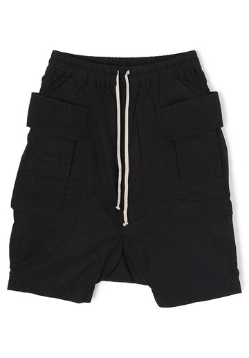 RICK OWENS カゴ DRKSHDW CREATCH CARGO PODS ブラック コットン リップストップ DU01F4382 CR 09 154391187 [P]