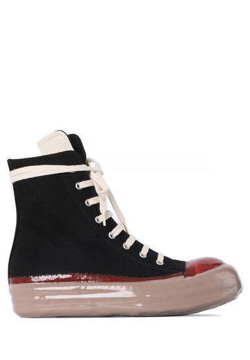 Rick Owens DRKSHDW Silicone Sole Sneakers Black Red Dark Beige DU02E7800 DODP 903101 150602163 [P]