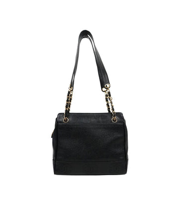 CHANEL Schwarze Caviar Triple CC Schultertasche 64292 158396770 [P]