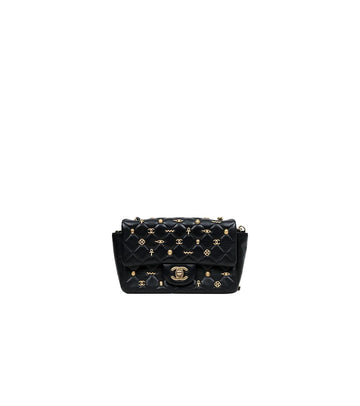 CHANEL Schwarze ägyptische Lammleder New Mini 63724 158396782 [P]