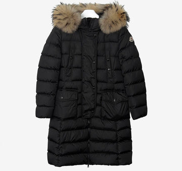 Moncler Long Down Jacket Size 2 Black KWQQPNRW 158398505 [P]