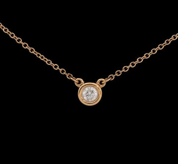 Tiffany & Co 18K By the Yard Rose Gold Diamond Necklace 7633383353 138377809 [P]