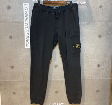 STONE ISLAND コットンジョガートレーニングパンツ ブラック L D111609 148409906 [P]