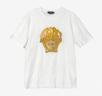 Versace Medusa Logo Jersey T-shirt L Size White DX0WDWND 158404369 [P]