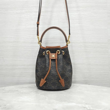 Celine Triomphe Canvas Tin Clara Bucket Bag 121672CAS 158404851 [P]