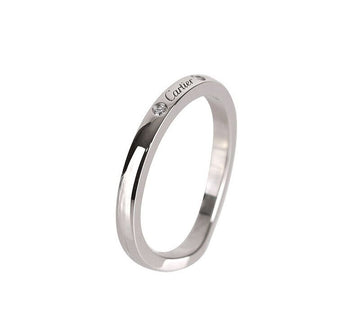 CARTIER バレリーナ ウェディングバンド プラチナ ダイヤ 3P 49号 2MM 7245358323 75875677 [P]