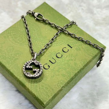 GUCCI シルバー インターロッキング ペンダント ネックレス J072005 158405228 [P]