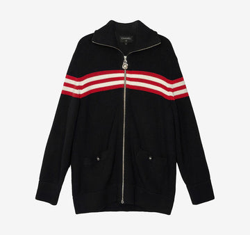 CHANEL P77518 Striped Knit Jacket Size 36 158405321 [P]