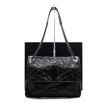 Saint Laurent Large Quilted NIKI Vintage Silver Chain Shoulder Bag and Crossbody 633157 158406635 [P]