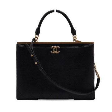 CHANEL Black Coco Lux Large Tote Bag with Gold Chain Shoulder Bag A57089 158406678 [P]